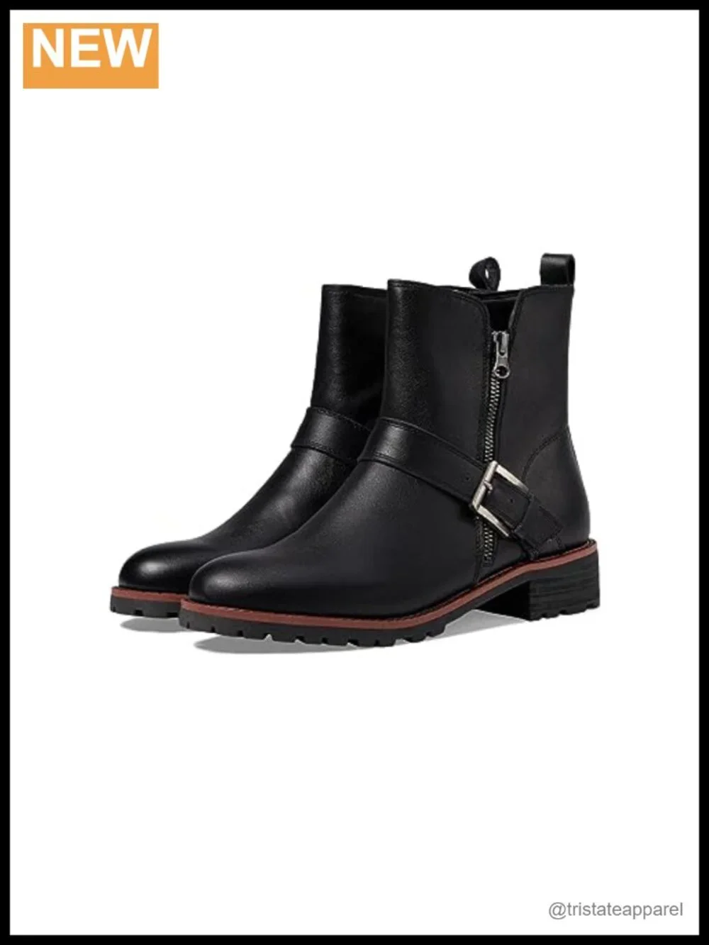 Blondo Kiana Women's Waterproof Leather Ankle Booties Block Heel Zip